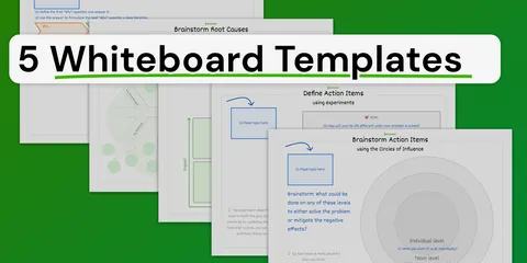 5 whiteboard templates for brainstorming action items in retrospectives